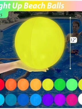 Light-Up Beach Ball 3 pack w/remote